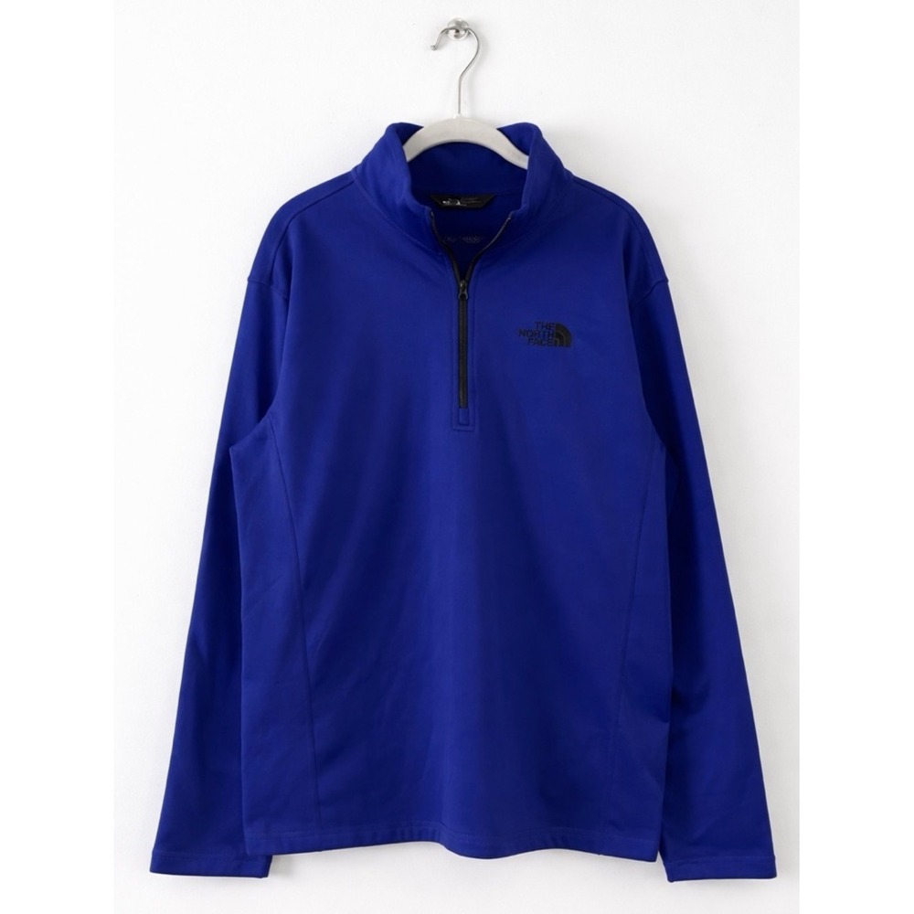 The North Face Glacier Pullover Quarter Zip Fleece Royal Blue Outdoor Hiking L